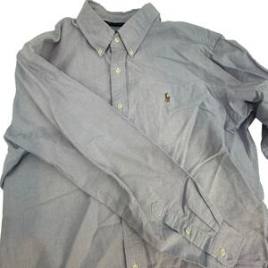 Ralph Lauren Classic Fit Purple Oxford‎ Long Sleeve Button Down Shirt Men's XL
